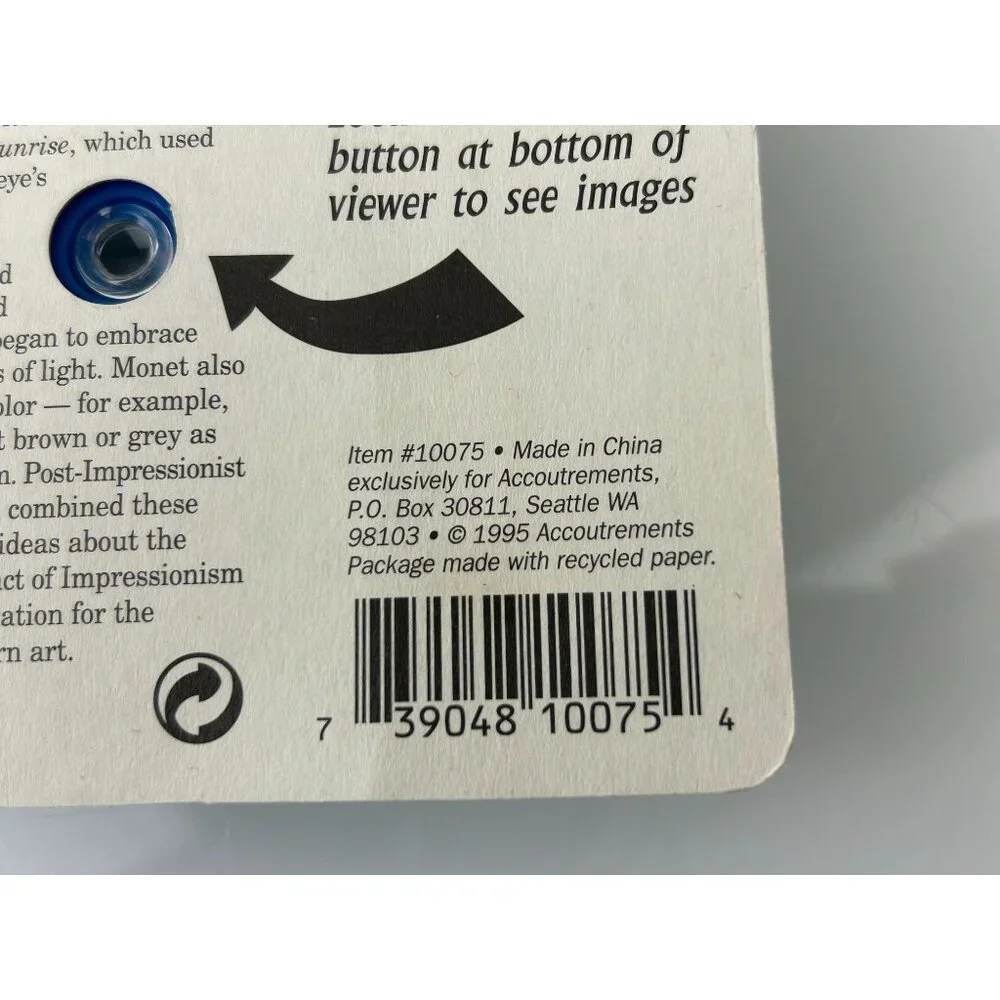 Impressionist Art on TV Viewer Toy Accoutrements Van Gogh Degas Monet 90s VTG